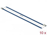 Delock Edelstahlcablebinder L 200 X B 4,6 Mm Blau 10 Stück