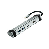Hub 4 Puertos Usb-C Gris Canyon