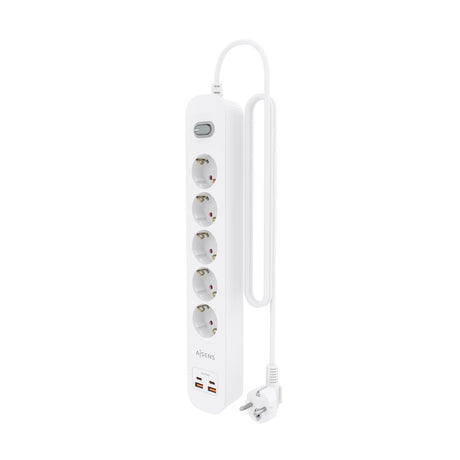 EAN 8435739904466 - AISENS ASPS-2A2C14-W base múltiple 1,4 m 5 salidas AC Interior imagen 3