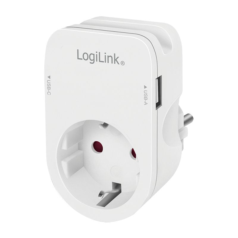 Cargador Usb-A Y Usb-C  2 Puert. 17w 2,4a  Blanco Schuco