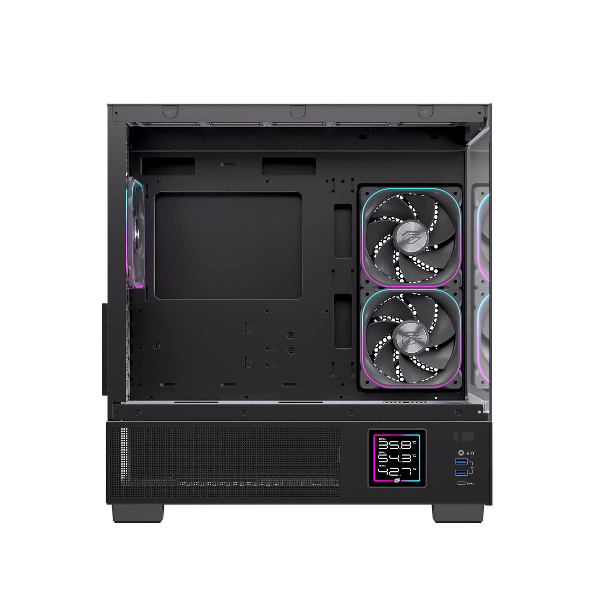 EAN 6977277360011 - Einarex EXCS-SM-51DR-B carcasa de ordenador Micro Torre Negro imagen 5