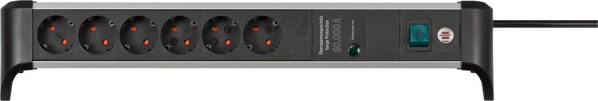 Regleta Brennenstuhl Alu-Office-Line Steckdosenleiste 6-Fach Mit Berspannungsschutz