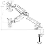 EAN 5902211114208 - Maclean MC-860 soporte para monitor 68,6 cm (27") Escritorio Negro imagen 6