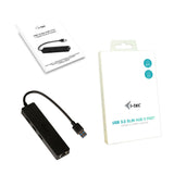 I-Tec Usb 3.0 Slim Hub De 3 Puertos Con Adaptador Gigabit Ethernet Ideal Para Portátiles Ultrabook Tablet Pc Compatible Con Win Y Mac Os
