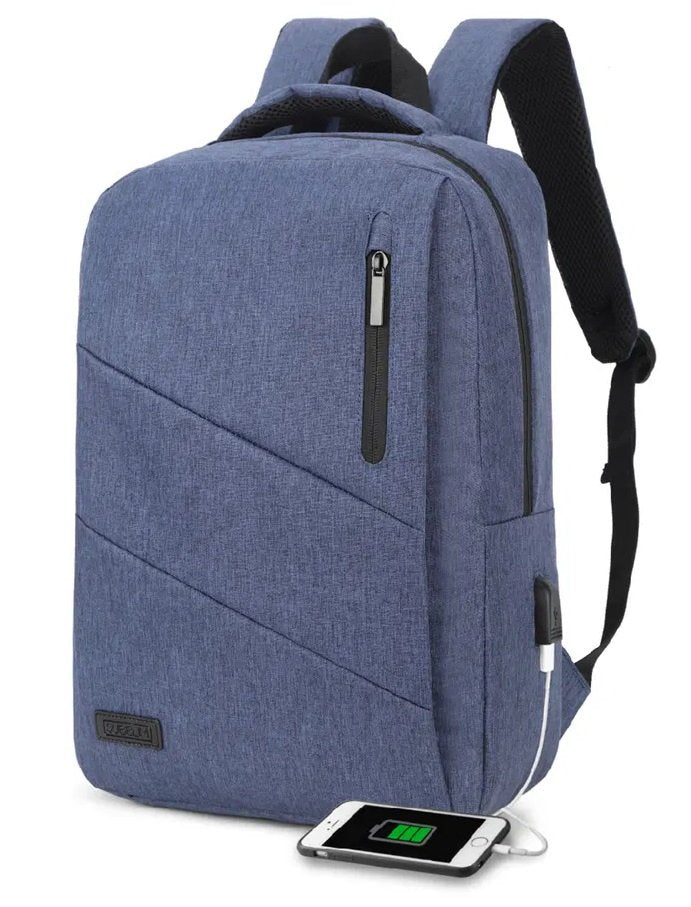 Mochila Subblim City Backpack Para Portátiles Hasta 15.6'/ Puerto Usb/ Azul