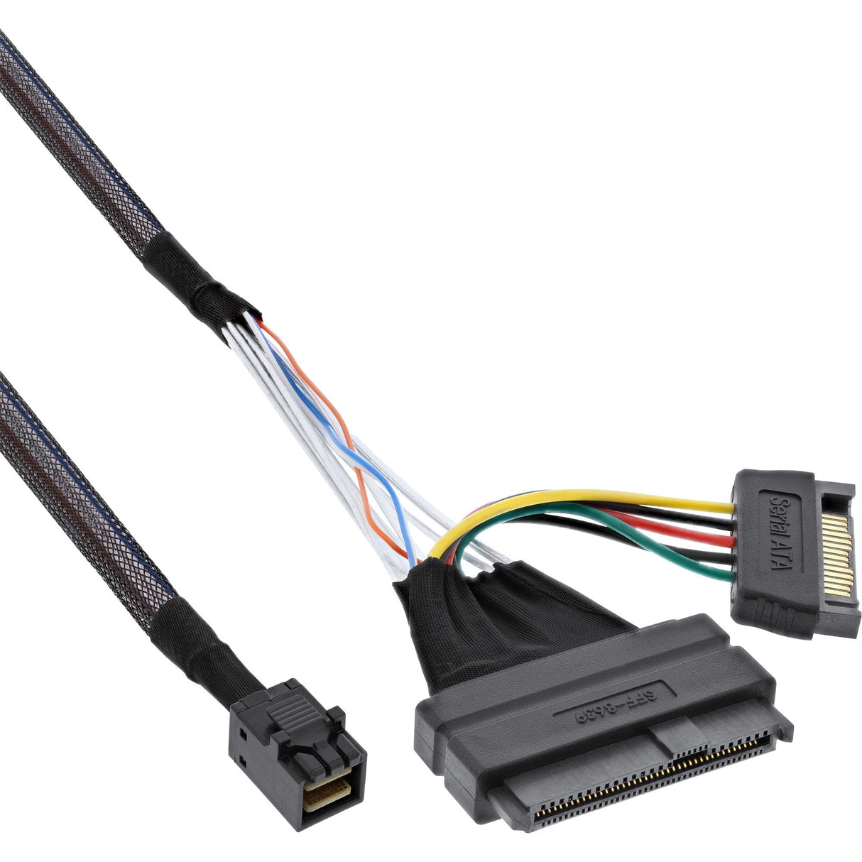 Cable Inline U.2, Ssd Con U.2 (Sff-8639) A Sff-8643 + Alimentación, 0,5 M
