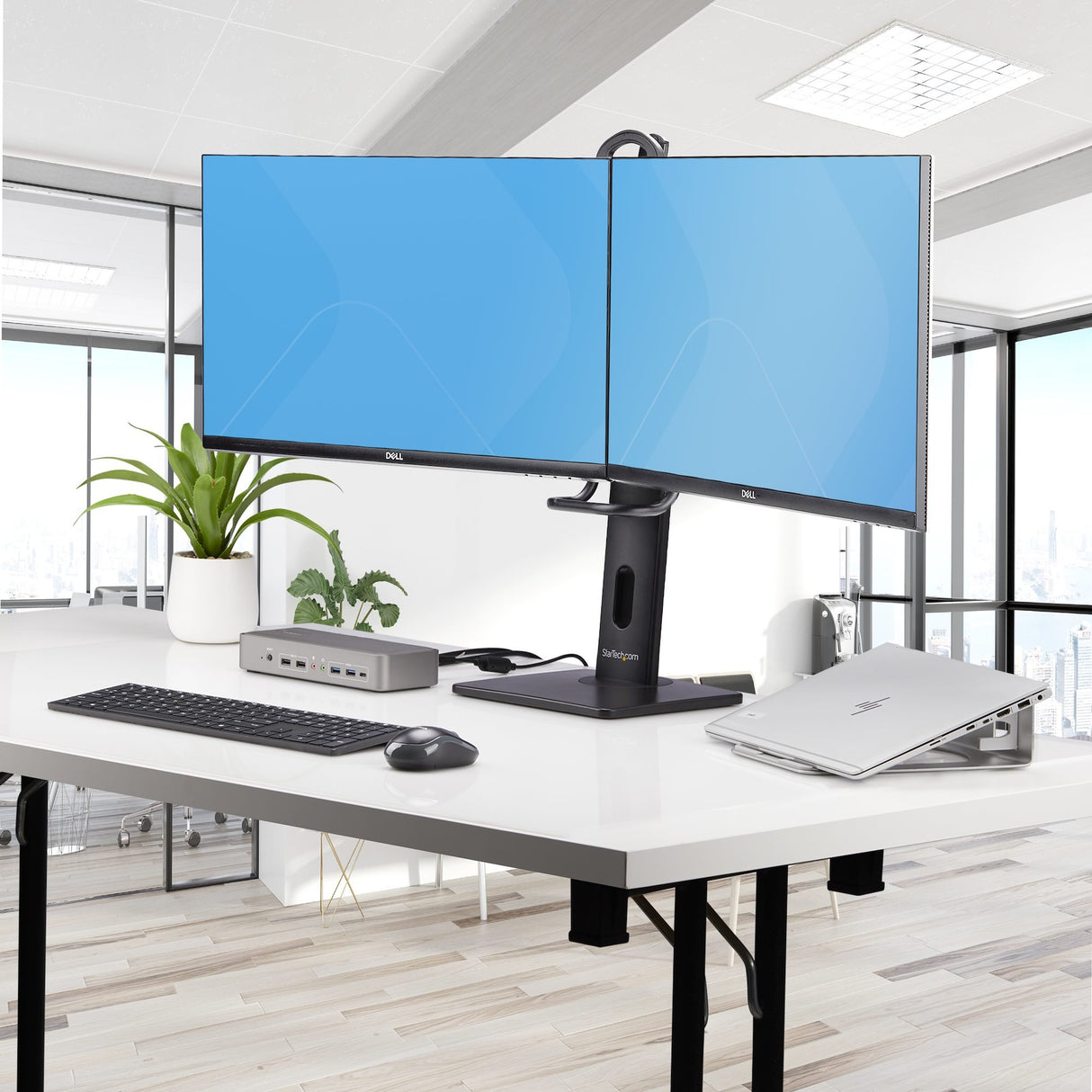 EAN 0065030902069 - StarTech.com 2MC1S-MONITOR-STAND soporte para monitor 68,6 cm (27") Negro imagen 14