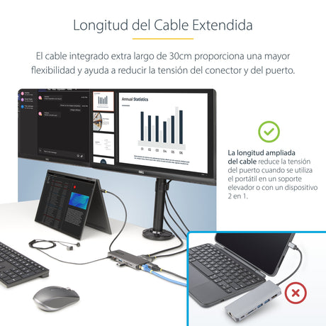EAN 65030899499 - StarTech.com 154B-USBC-MULTIPORT base para portátil y replicador de puertos Alámbrico USB 3.2 Gen 1 (3.1 Ge imagen 10
