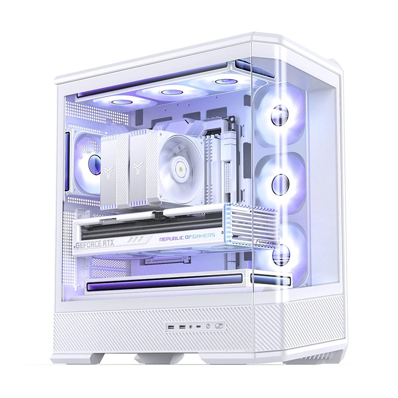Jonsbo D400 Pc-Gehäuse, Midi Tower, Atx, Tempered Glass - Weiss