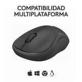 Ratón Logitech M240 Silent Ambidextro Bluetooth Graphite 910-007119