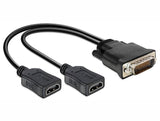 Delock Adaptador Dms-59 > 2x Hdmi 25cm Negro