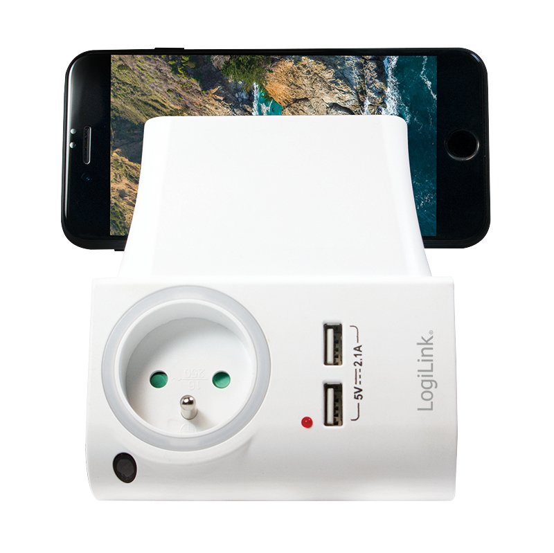 Steckdosenadapter2x  Usb-Port+L Adeschalefrankr.