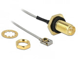 Delock Antennencable Rp-Sma Buchse Zum Einbau Zu Mhf I Lk Stecker 1.13 20 Cm Gewindelnge 10 Mm Spritzwassergeschtzt