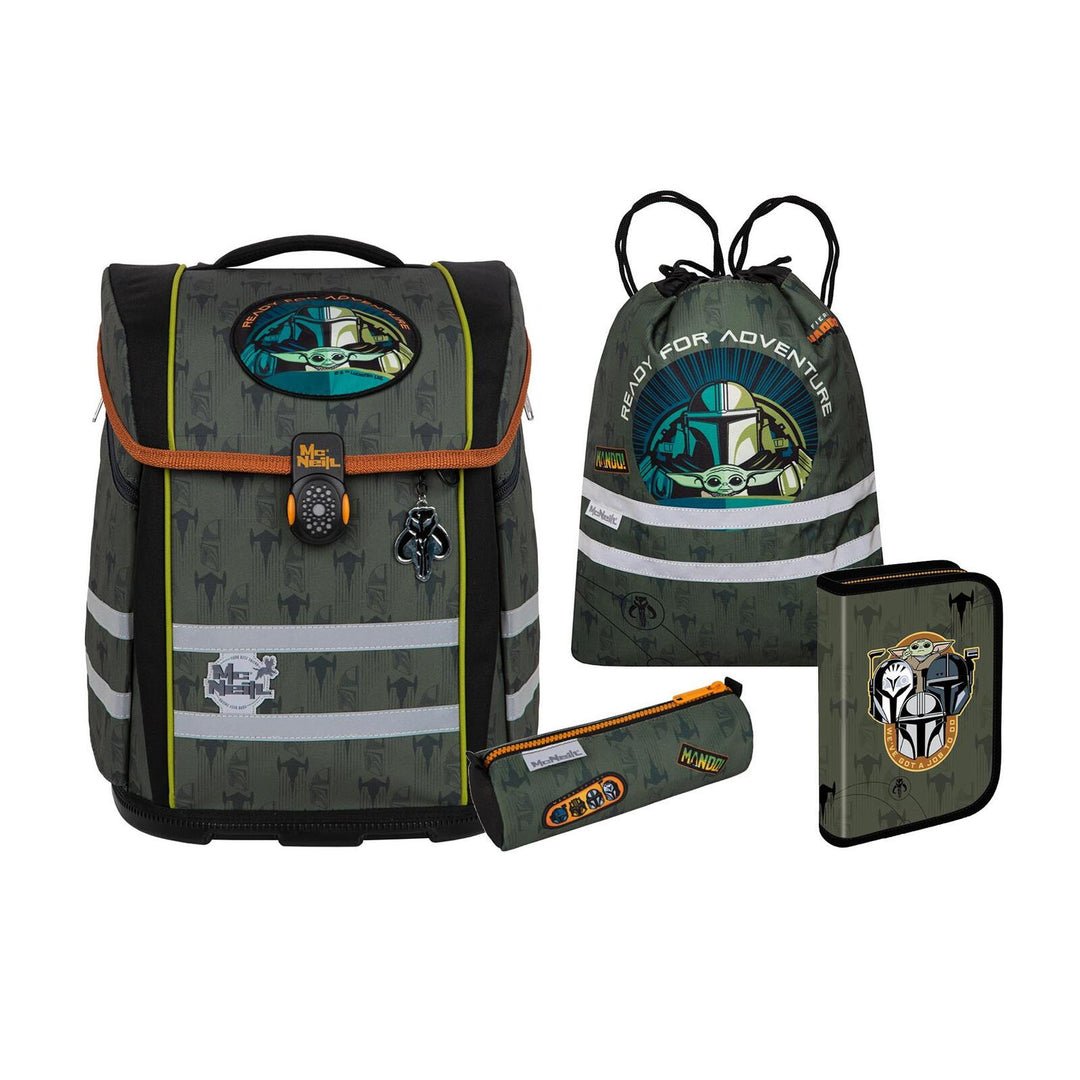 Mcneill Juego De Mochila Escolar Perfecto 5tlg Star Wars-Mandalorian