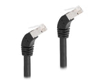 Delock 80274 Rj45 Cable De Red Cat.6a S/Ftp 45° Nach Unten Angular 0,5 M Negro