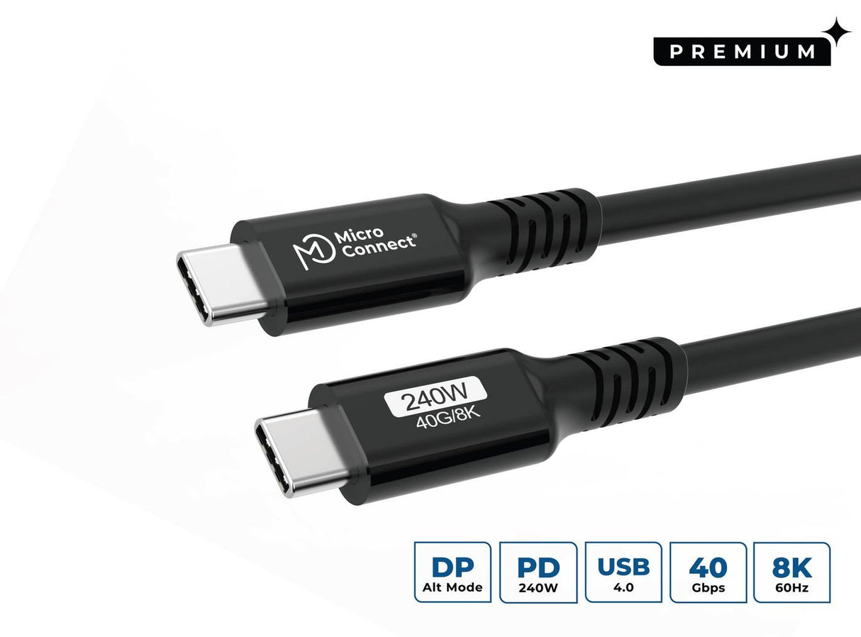 EAN 5715063357125 - Microconnect USB4CC1-240W cable USB USB4 Gen 3x2 1 m USB C Negro imagen 1