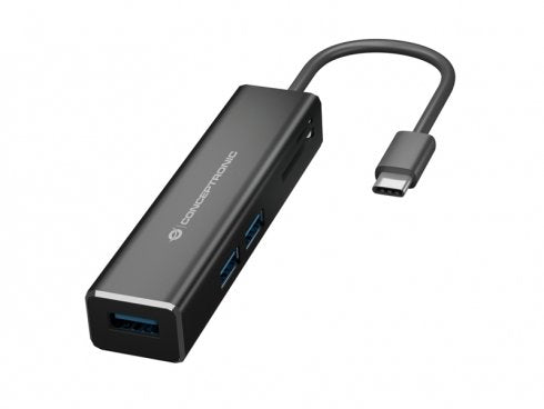 Hub 3.1 Usb-C Conceptronic Donn08 3 Puertos Usb 3.0 Y Lector Tarjetas Sd / Microsd