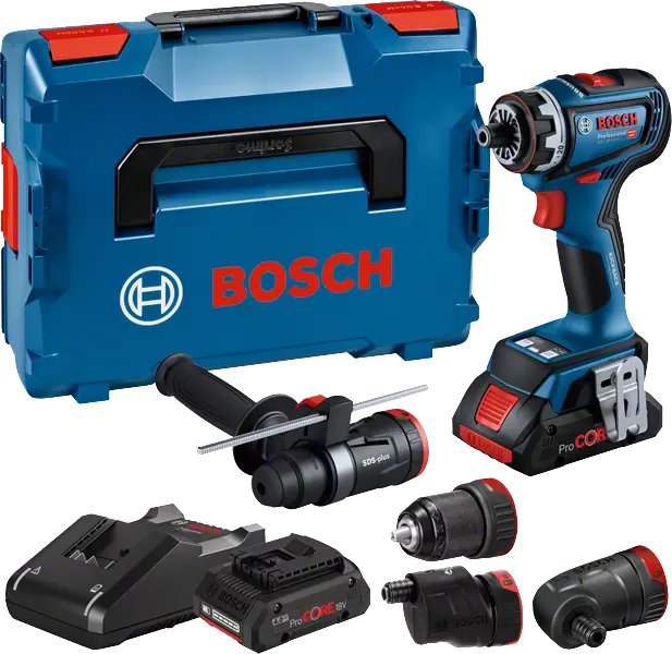 Bosch Professional Taladro/Destornillador Inalámbrico Gsr 18v-90 Fc Professional, 18 Voltios Azul/Negro, 2x Batería Procore18v 4.0ah, En L-Boxx 06019k6200