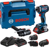 Bosch Professional Taladro/Destornillador Inalámbrico Gsr 18v-90 Fc Professional, 18 Voltios Azul/Negro, 2x Batería Procore18v 4.0ah, En L-Boxx 06019k6200