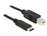 Delock Cable Usb Tipo-C 2.0 Macho > Usb 2.0 Typ-B Macho 0,5 M Negro