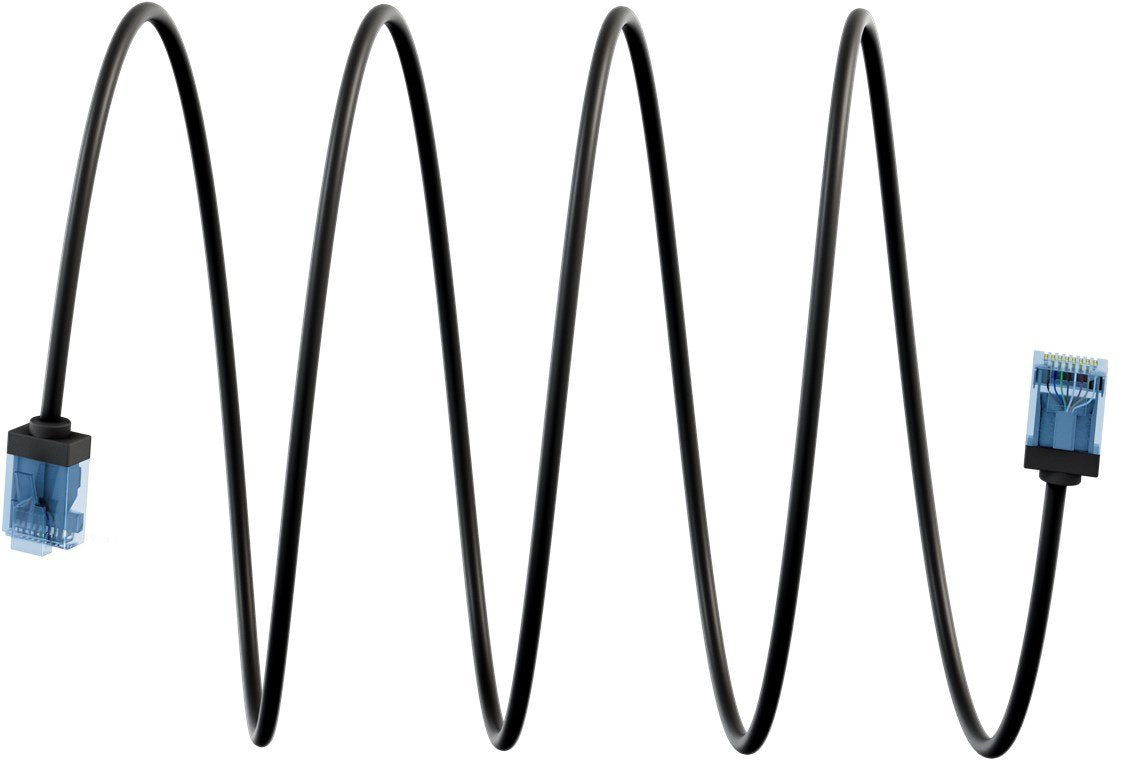 Latiguillo Cat 6a, U/Utp,  0.50 M, Negro, Lszh-Tpe  Slim Delgado Goobay