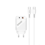 EAN 5901986046806 - Savio LA-05 cargador de dispositivo móvil Smartphone Blanco Corriente alterna Carga rápida Interior imagen 1