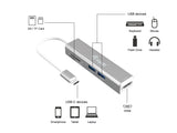 Adaptador Usb-C 5en1 Equip Hdmi  3 Puertos Usb 3.0  Lector De Tarjetas