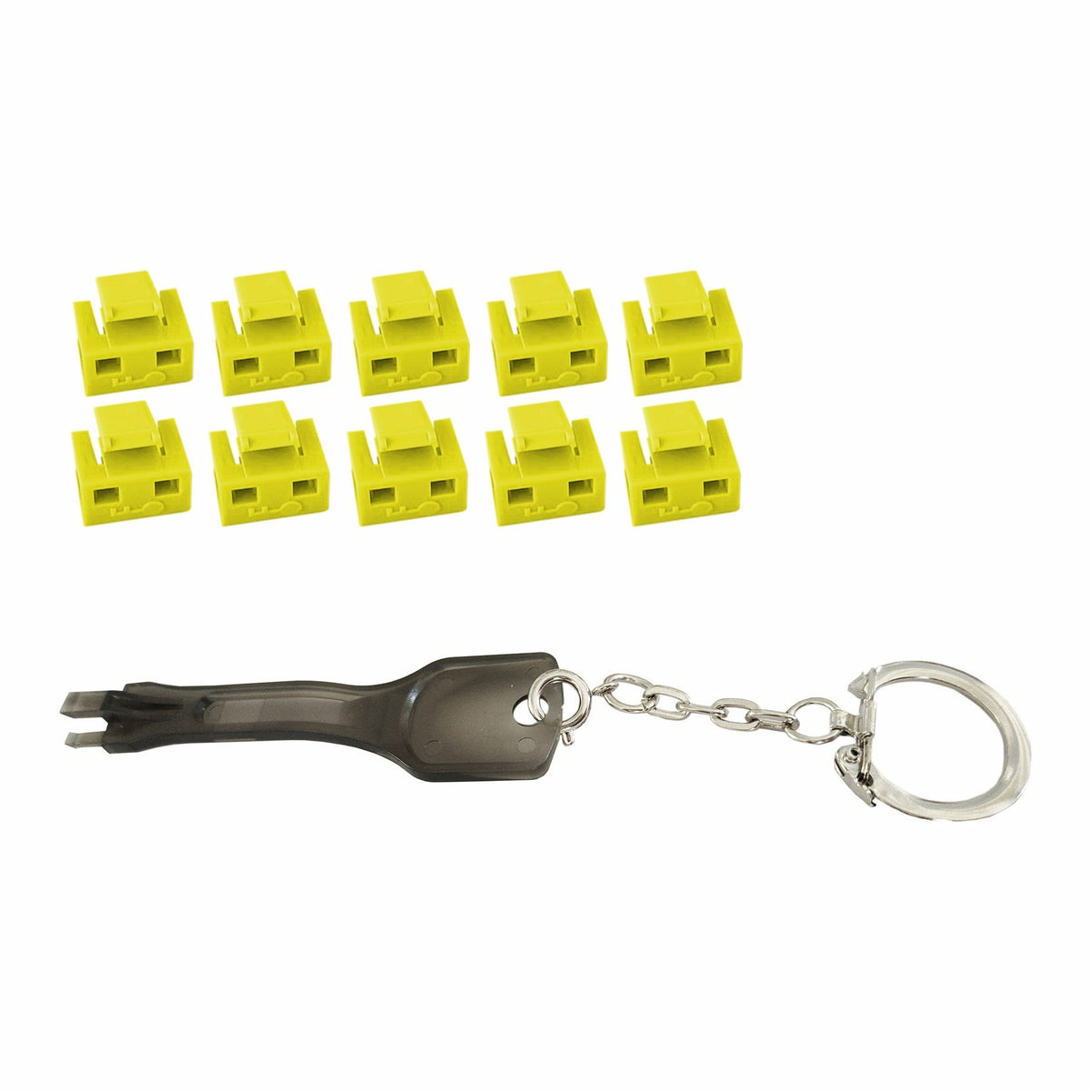 Rj45-Port Blocker Set Mit Schlüssel Amarillo