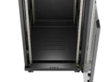 Lanberg Rack Cabinet 19" Free-Standing 24u 600x800 Flat Pack With Glass Door Lcd Negro V2