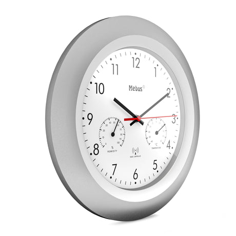EAN 4007218194503 - Mebus 19450 reloj de mesa o pared Reloj digital Alrededor Plata, Blanco imagen 3