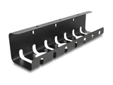 Delock 88031 Soporte De Cables Para Montaje Debajo De La Mesa Negro Juego De 2 Piezas