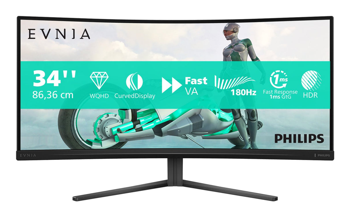 Philips 34m2c3500l 34" Va 3440x1440 Hdmi Negro Grey