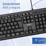 Teclado Oficina Usb Estándar Ck-Office-105t Negro