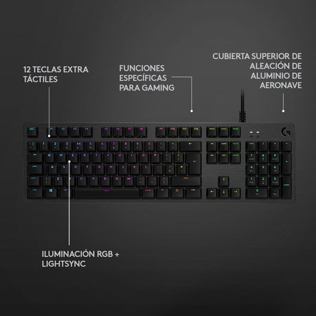EAN 5099206086081 - Logitech G 920-009344 teclado Juego USB QWERTY Español Carbono imagen 9