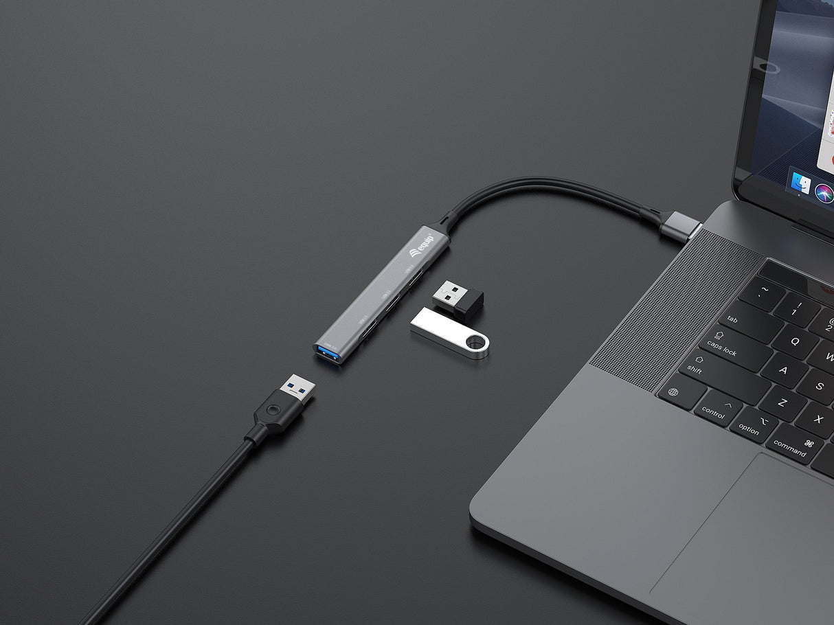 Hub Usb Equip Life Usb  1 Puerto Usb 3.0 3 Puertos Usb 2.0 Carcasa Aluminio