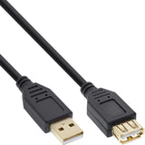 Cable De Extensión Inline Usb 2.0 Tipo A Macho A A Hembra Negro 5m