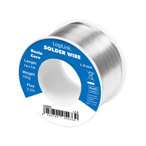 Carrete De Estaño 1mm  100gr 2% Cobre Logilink