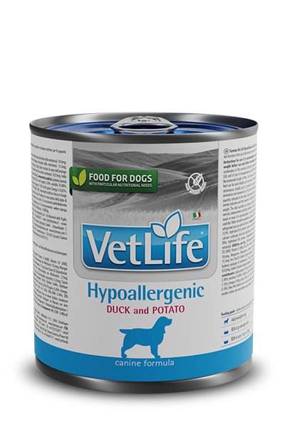 Perro Farmina Vet Life Dog Hypoallergenic Duck & Potato - Comida Húmeda Para Perros - 300 G
