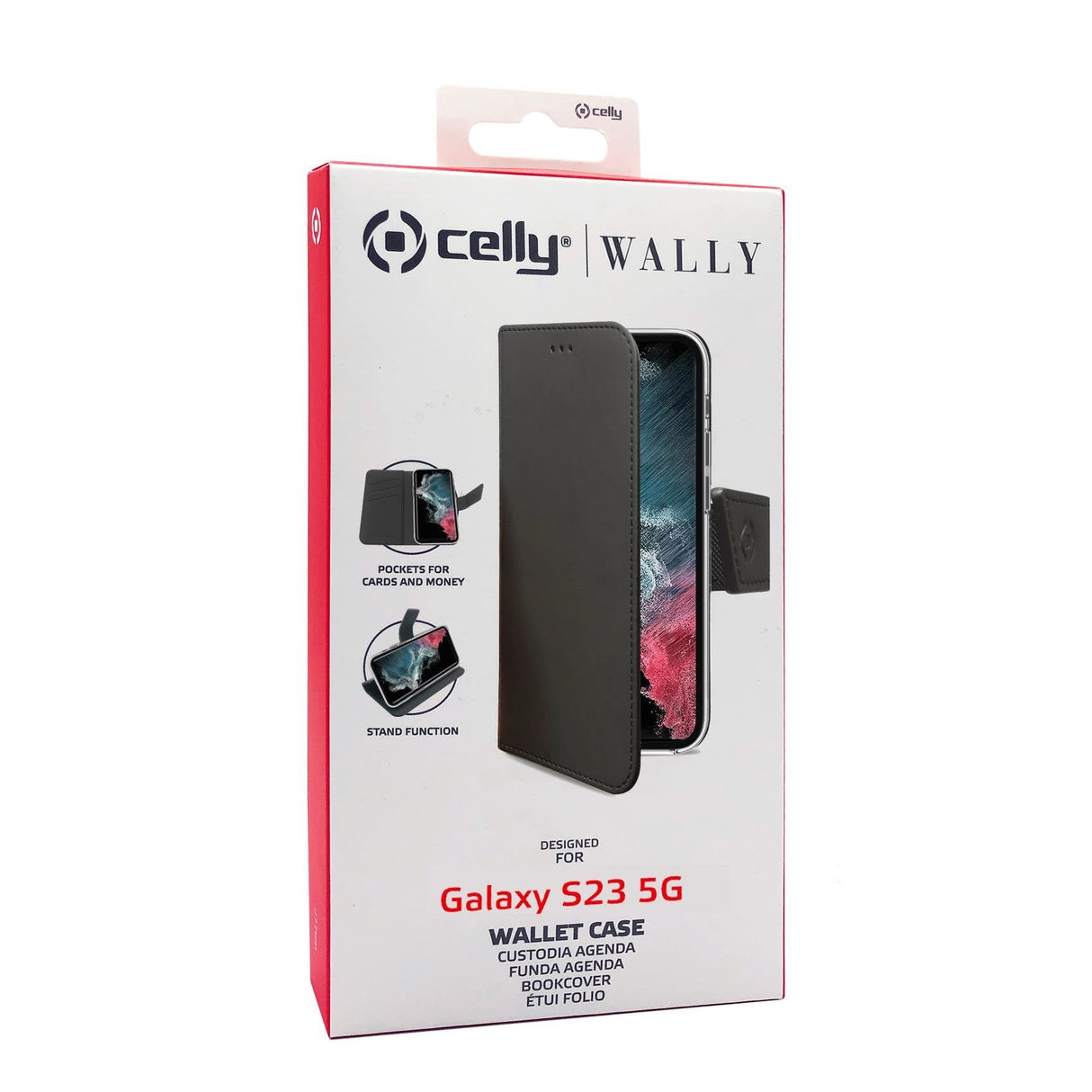 Celly Wally Funda Para Galaxy S23 5g  (6.1") Libro Negro