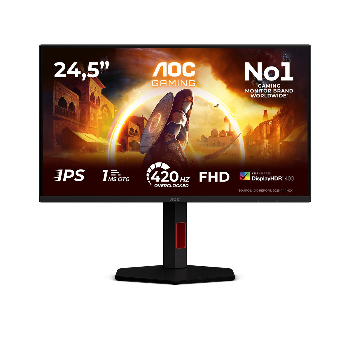 EAN 4038986143103 - AOC G4 25G4KUR pantalla para PC 62,2 cm (24.5") 1920 x 1080 Pixeles Full HD LED Negro, Rojo imagen 1