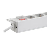9er Regleta De Enchufes 19" Pdu Con Interruptor Logilink Gris Claro