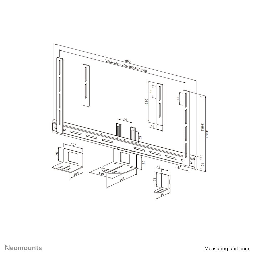 EAN 8717371449414 - Neomounts AV50-500BL accesorio para soporte de televisor imagen 19