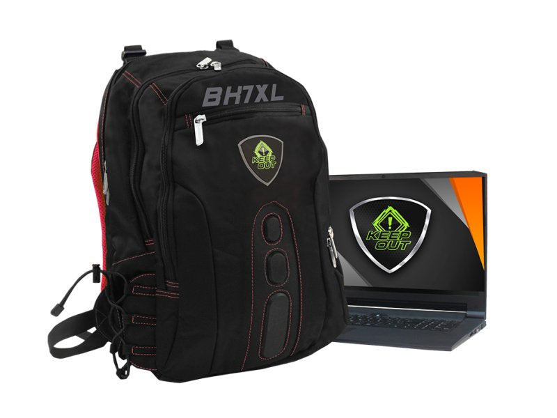 Keep Out Mochila Gaming Bk7 Xl  Negro-Rojo 17"