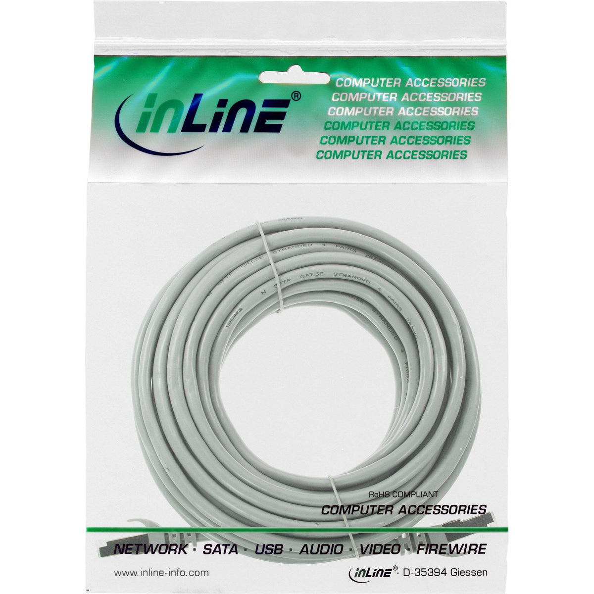 Cable De Red Inline Sf/Utp Cat.5e Gris 20m