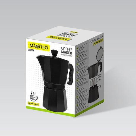 EAN 4820177146068 - Maestro MR-1666-3-BLACK cafetera manual Juego de cafetera espresso Negro imagen 5