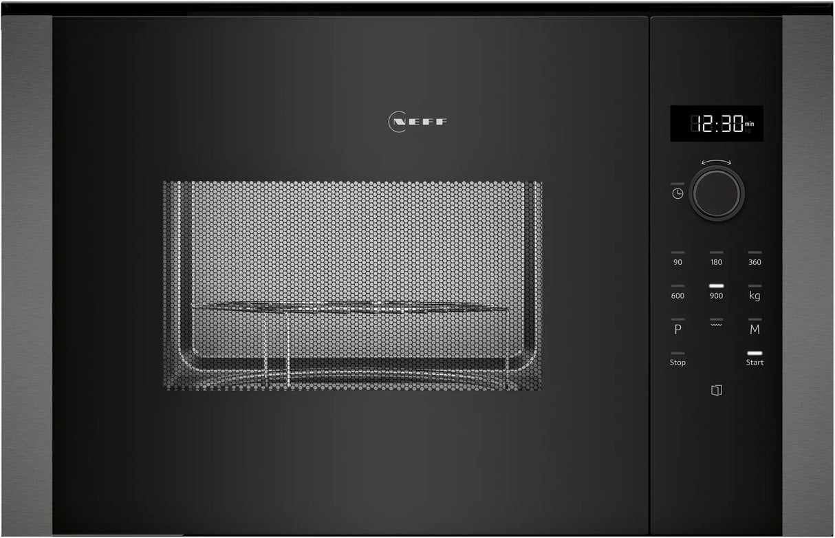 Microondas Neff Hlagd53g0 N50  Con Grill, Bisagras De Puerta A La Izquierda Hlagd53g0 Negro/Gris