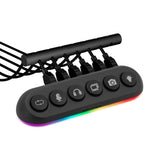 Mreamplify Hub Deck 5, 4x Usb 3.0, 1x Usb 2.0, Rgb, 12v, Eu-Netzcable - Negro