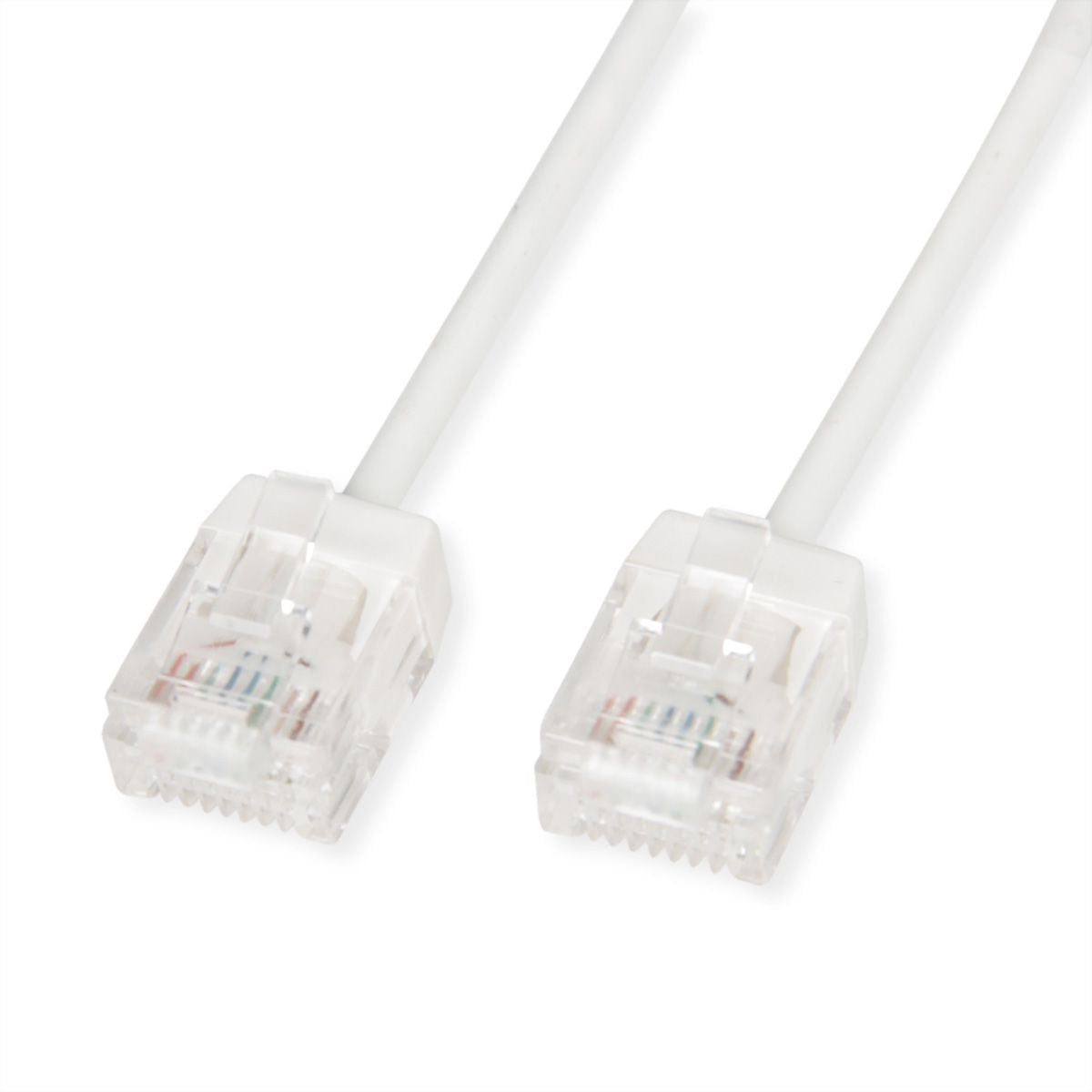 Roline Utp Datacenter Cable De Red Cat.6a (Class Ea), Lsoh, Slim, Extra Kurzer Stecker, Wei, 0,5 M