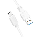 Logilink - Usb 3.2 Gen1x1 Cable, Usb-A Male To Usb-C Male, White, 1.5m