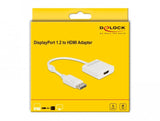 Delock Adaptador Displayport 1.2 Macho A Hdmi Hembra 4k Activo Blanco